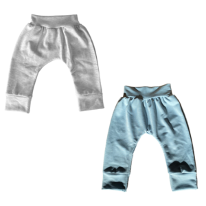 Mix and Match Balloon Pants | Grey & Baby blue