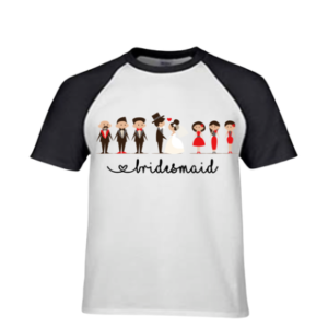 Bridesmaid Shirt | Ladies Black & White Shirt-Wedding Party