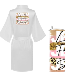 Mom Printed Summer Gown with Tumbler| Jesus Loves