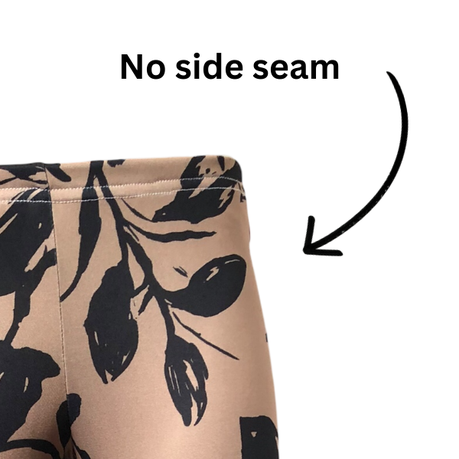 Baby | Toddler | Kids | Full-Length Leggings | Black Leaves & Black - Image 4