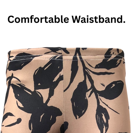 Baby | Toddler | Kids | Full-Length Leggings | Black Leaves & Black - Image 3