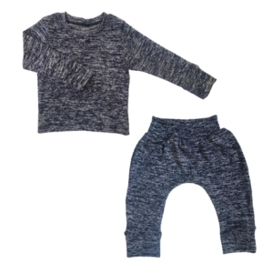 Winter Set Soft & Comfy | Balloon Pants & Long Sleeve Shirt | Light Grey
