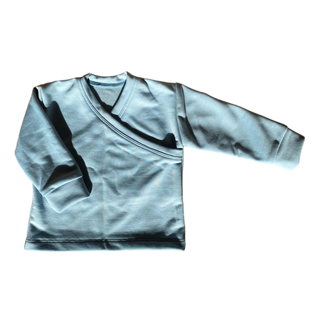 Easy Over Cotton Long Sleeve Shirt And Balloon Pants | Baby blue - Image 3