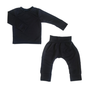 Winter Set Soft and Comfy | Balloon Pants and Long Sleeve Shirt | Navy