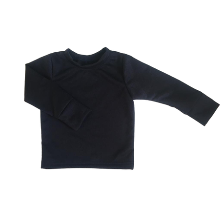 Winter Set Soft and Comfy | Balloon Pants and Long Sleeve Shirt | Navy - Image 3