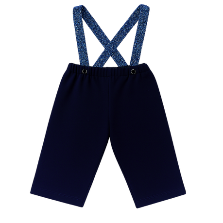 Baby | Toddler | Kids | Black Pants & Glitter Suspender & Bow Tie Set | Navy & Royal Blue - Image 4