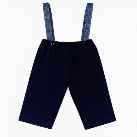 Baby | Toddler | Kids | Black Pants & Glitter Suspender & Bow Tie Set | Navy & Royal Blue - Image 3