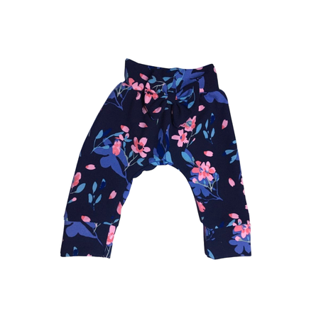 Matching | Mom & Me | Balloon Pants & Headband Set | Navy Floral Printed - Image 3