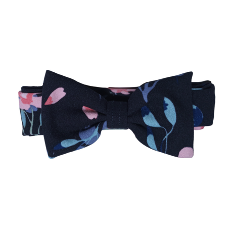 Matching | Mom & Me | Balloon Pants & Headband Set | Navy Floral Printed - Image 2