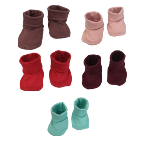 Baby Bed Socks Winter | Dty | 5 Pack | Plum, Pink, Red, Maroon & Teal