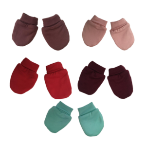 Baby Mittens Winter | Dty | 5 Pack | Plum, Pink, Red, Maroon & Teal