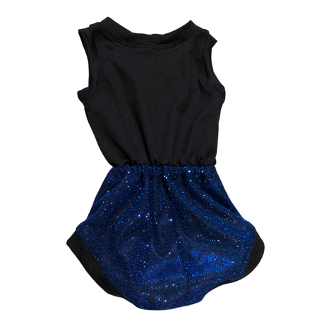 Baby | Glitter Romper One-Piece & Matching Headband | Royal blue - Image 2