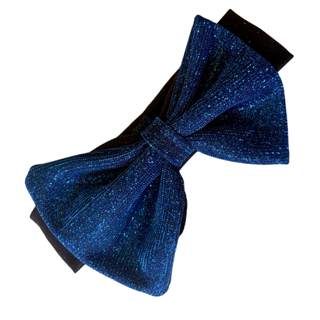 Baby | Glitter Romper One-Piece & Matching Headband | Royal blue - Image 5