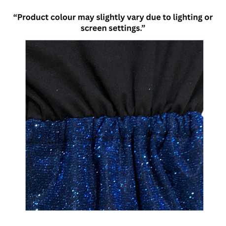 Baby | Glitter Romper One-Piece & Matching Headband | Royal blue - Image 6