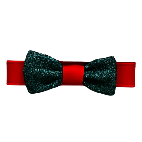 Baby | Glitter Romper One-Piece & Matching Headband | Red & Green - Image 4