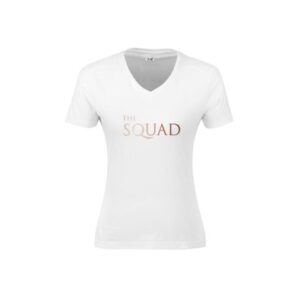 Bridesmaid Shirt | The Squad Bridesmaids Cotton Tee Shirt | White & Rose Gold