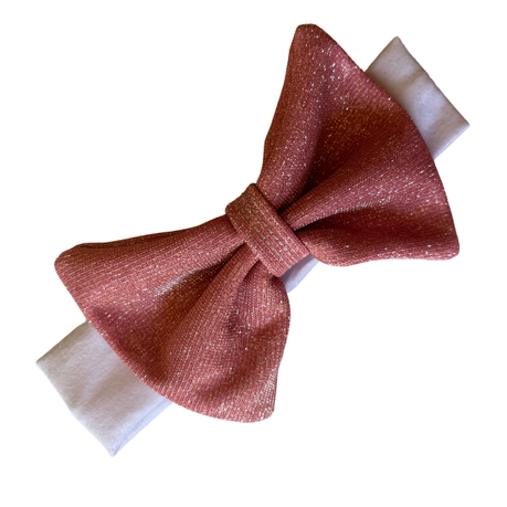 Baby | Glitter Romper One-Piece & Matching Headband | Rose Pink - Image 5