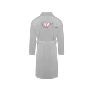 Mom Printed Fleece Gown | Pink Butterfly