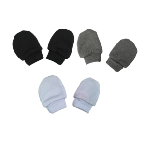 Baby Mittens Winter | Dty |3 Pack | Black, Grey & White
