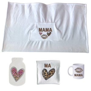 Mom Appreciation Gift Set| Blanket,Pillow, Hotwater Cover, Mug|MAMA