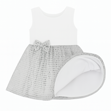 Baby | Toddler | Kids | Sleeve Less Sleeve Sequins Dress | Silver - Image 4