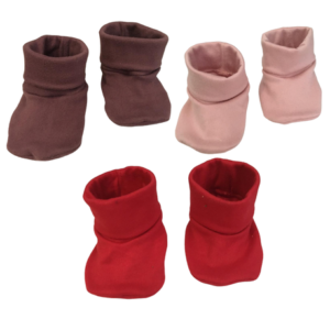 Baby Bed Socks Winter | Dty | 3 Pack | Plum, Pink & Red