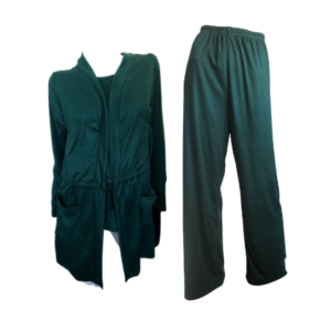 Maternity & Nursing | Hospital Pajamas  | Cardigan & Wide Leg Pants |Elegance  Botanic Green