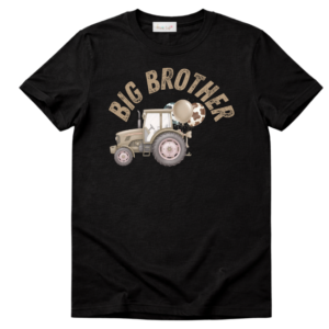 Baby| Brother Short Sleeve Tshirt |Eng|Farmer Pink