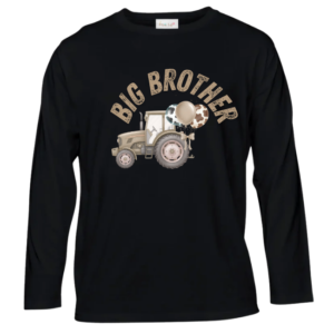 Baby| Brother |Long Sleeve Tshirt | Eng|Farmer Pink