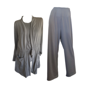 Maternity & Nursing | Hospital Pajamas  | Cardigan & Wide Leg Pants |Elegance Grey