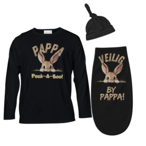 Baby & Dad |Long Sleeve Tshirt & Baby Swaddle Cocoon|Afr |Peek-a-Boo