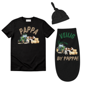 Baby & Dad |Short Sleeve Tshirt & Baby Swaddle Cocoon| Afr|  Boer Seun