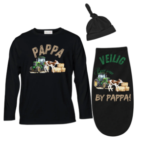 Baby & Dad |Long Sleeve Tshirt & Baby Swaddle Cocoon|Afr| Boer Seun