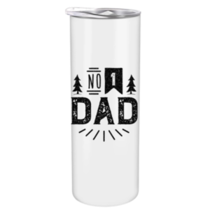 15/20 oz Skinny Tumbler with Straw and Lid | Double Wall |No 1 Dad