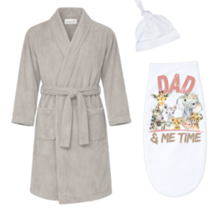 Baby & Dad |Winter Gown & Baby Swaddle Cocoon| Eng| Wild one girl