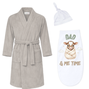 Baby & Dad|Winter Gown & Baby Swaddle Cocoon|Eng| Farmer Green