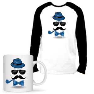 Dad Printed | Long Sleeve T-Shirt & Mug Gift Set | Best Dad Ever