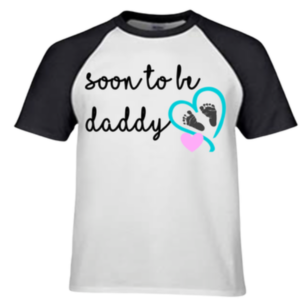 Pregnancy Announcement|Mens Black & White Shirt|Soon To Be Daddy