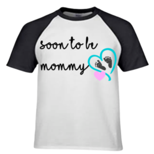 Pregnancy Announcement| Ladies Black & White Shirt| Soon To Be Mommy
