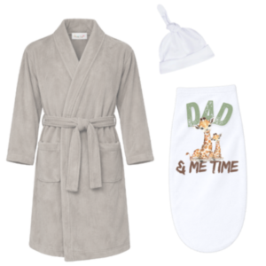 Baby & Dad |Winter Gown & Baby Swaddle Cocoon| Eng|Wild one neutral