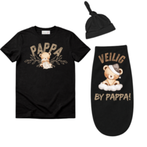 Baby & Dad |Short Sleeve Tshirt & Baby Swaddle Cocoon| Afr|  BABY