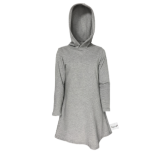 Toddler|Kids |Hooded Dress | Knee Length|Long Sleeve | Grey