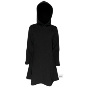 Toddler|Kids |Hooded Dress | Knee Length|Long Sleeve | Black