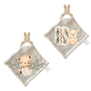 Baby Silicone Teether & Dudu Blanket |2 Pack| BABY