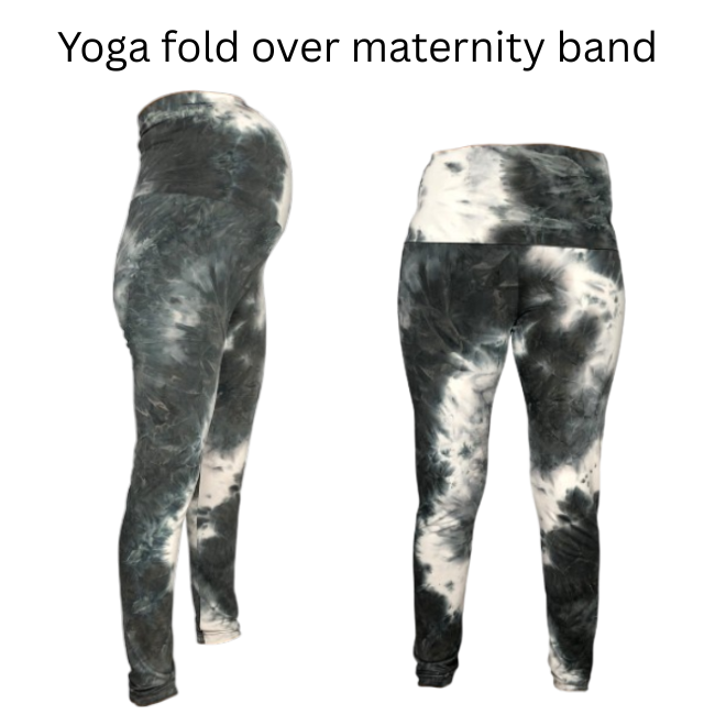Maternity & Nursing | Hospital Pajamas and Baby Cocoon Swaddle Bow set | Grey Tie Dye - Image 4