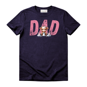 Baby & Dad | Short Sleeve T-shirt | Eng | Highland Cow Girl
