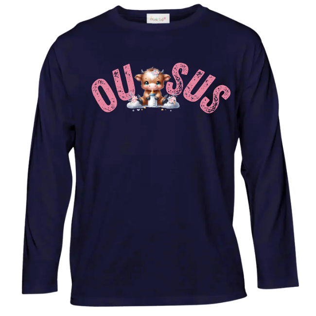 Baby | Sister Long Sleeve T-shirt | Afr | Highland Cow Girl