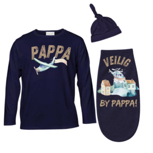 Baby & Dad | Long Sleeve T-shirt & Baby Swaddle Cocoon | Afr | Air Transport