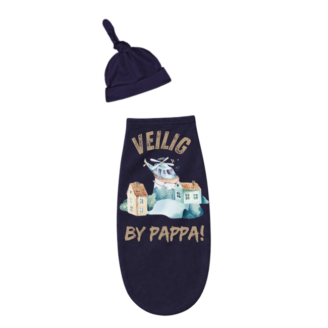 Baby & Dad | Short Sleeve T-shirt & Baby Swaddle Cocoon | Afr | Air Transport - Image 4