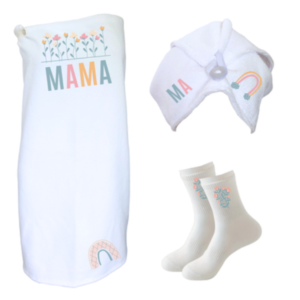 Ladies Appreciation Gift |Wrap,Hair Towel&Non-Slip Socks| MA